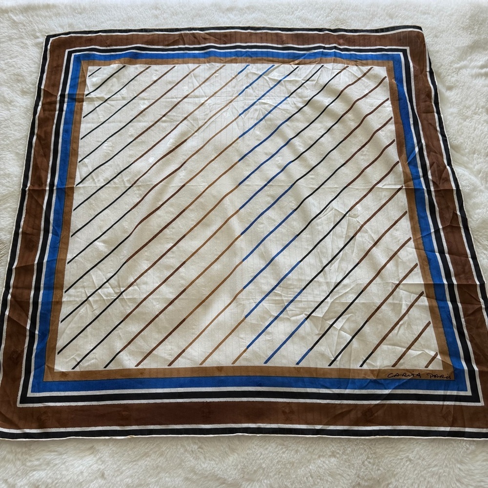Vintage Carita Paris Silk Scarf 30”x30” - Picture 6 of 10